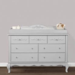 Aurora Akoya Grey Pearl Changing Tray Full Assembly I Lasting Quality I Intricate Ribbon Bow Scrollwork by Evolur 5 Aurora Akoya Grey Pearl Changing Tray Full Assembly I Lasting Quality I Intricate Ribbon Bow Scrollwork by Evolur -Decor Therapy Sale akoya grey pearl evolur changing tables 851nt sm 31 1000