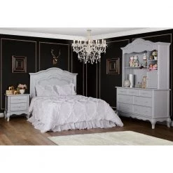 Aurora Akoya Grey Pearl 5-in-1 Convertible Crib by Evolur -Decor Therapy Sale akoya grey pearl evolur cribs 832 sm 31 1000