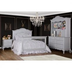 Aurora Akoya Grey Pearl 5-in-1 Convertible Crib by Evolur -Decor Therapy Sale akoya grey pearl evolur cribs 832 sm 44 1000