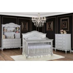 Aurora Akoya Grey Pearl 5-in-1 Convertible Crib by Evolur -Decor Therapy Sale akoya grey pearl evolur cribs 832 sm c3 1000