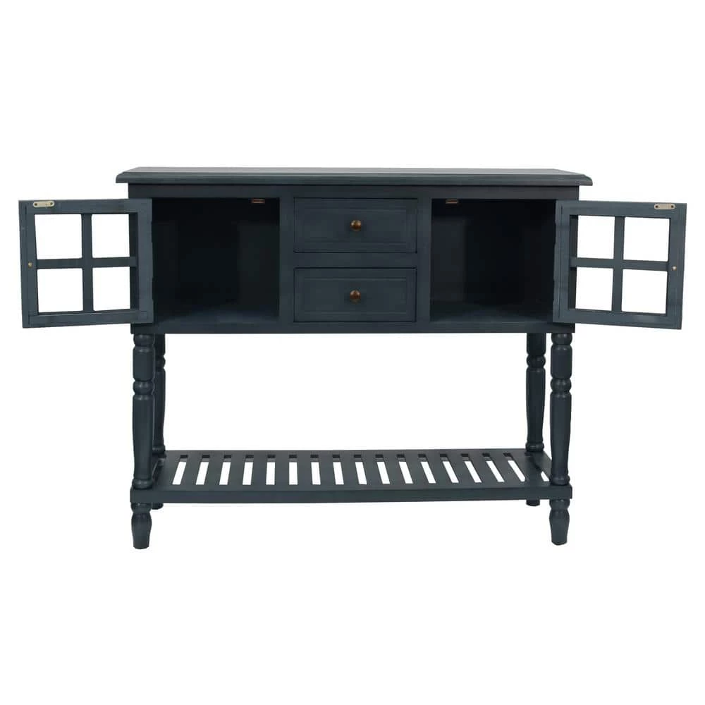 Morgan 42 in. Antique Navy Blue Standard Rectangle Wood Console Table with Drawers by Decor Therapy 2 Morgan 42 in. Antique Navy Blue Standard Rectangle Wood Console Table with Drawers by Decor Therapy - Image 2