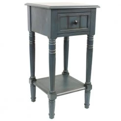 Simplify Antique Navy 1-Drawer End Table by Decor Therapy -Decor Therapy Sale antique navy decor therapy end side tables fr1548 fa 1000