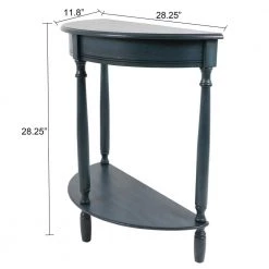 Simplify 28.25 in. Antique Navy Half Round Accent End Table by Decor Therapy -Decor Therapy Sale antique navy decor therapy end side tables fr8784 fa 1000