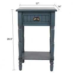 Bailey Bead Antique Navy Side Table by Decor Therapy -Decor Therapy Sale antique navy finish decor therapy end side tables fr8680 40 1000