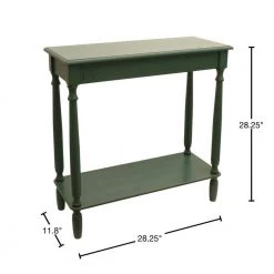 29 in. Antique Teal Rectangle Wood Console Table with Storage by Decor Therapy -Decor Therapy Sale antique teal decor therapy console tables fr1801 40 1000