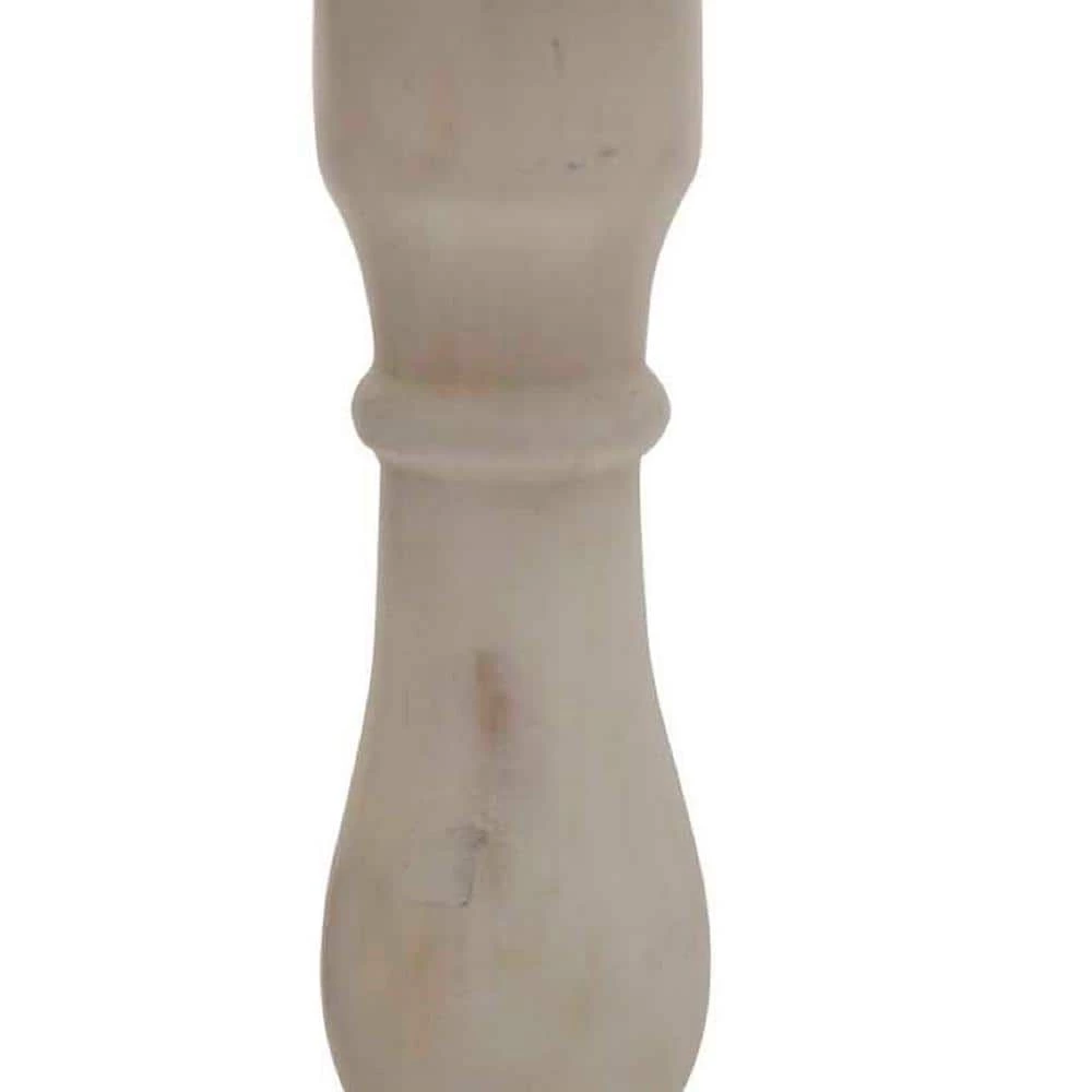 Pedestal Antique White End Table with Drawer by Decor Therapy 5 Pedestal Antique White End Table with Drawer by Decor Therapy - Image 5