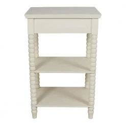 Spindle Antique White Side Table by Decor Therapy -Decor Therapy Sale antique white decor therapy end side tables fr8697 4f 1000