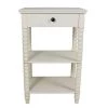 Spindle Antique White Side Table by Decor Therapy