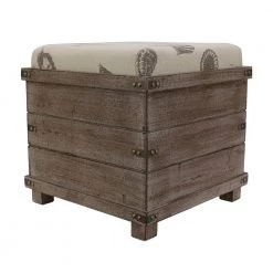 Hadley Gray Storage Ottoman by Decor Therapy -Decor Therapy Sale barnwood gray decor therapy ottomans fr8702 44 1000