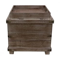 Hadley Gray Storage Ottoman by Decor Therapy -Decor Therapy Sale barnwood gray decor therapy ottomans fr8702 fa 1000
