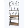 Wales Stone Collection Black Baker's Rack w/ Slate top by 4D Concepts