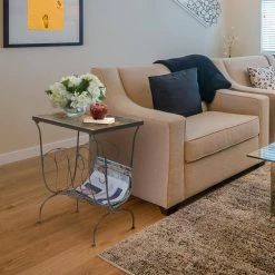 Wales 22 in. Black Stone Slate Top Magazine Table by 4D Concepts 8 Wales 22 in. Black Stone Slate Top Magazine Table by 4D Concepts -Decor Therapy Sale black 4d concepts end side tables 10171 1f 1000