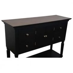 Taylor 42 in. Black/Brown Standard Rectangle Wood Console Table with 4-Drawers by Decor Therapy -Decor Therapy Sale black and brown decor therapy console tables fr8452 1d 1000