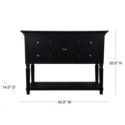 Taylor 42 in. Black/Brown Standard Rectangle Wood Console Table with 4-Drawers by Decor Therapy -Decor Therapy Sale black and brown decor therapy console tables fr8452 40 1000