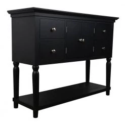 Taylor 42 in. Black/Brown Standard Rectangle Wood Console Table with 4-Drawers by Decor Therapy -Decor Therapy Sale black and brown decor therapy console tables fr8452 44 1000