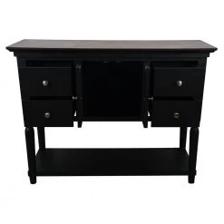Taylor 42 in. Black/Brown Standard Rectangle Wood Console Table with 4-Drawers by Decor Therapy -Decor Therapy Sale black and brown decor therapy console tables fr8452 66 1000