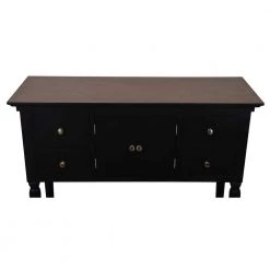 Taylor 42 in. Black/Brown Standard Rectangle Wood Console Table with 4-Drawers by Decor Therapy -Decor Therapy Sale black and brown decor therapy console tables fr8452 76 1000