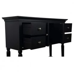 Taylor 42 in. Black/Brown Standard Rectangle Wood Console Table with 4-Drawers by Decor Therapy -Decor Therapy Sale black and brown decor therapy console tables fr8452 d4 1000