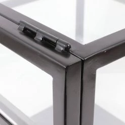 25 in. Clear Glass and Black Metal End Table by Decor Therapy 16 25 in. Clear Glass and Black Metal End Table by Decor Therapy -Decor Therapy Sale black and clear decor therapy end side tables fr8843 fa 1000