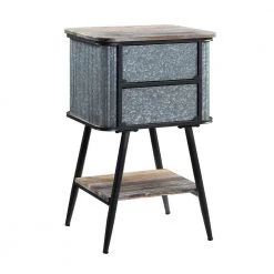 Dena Collection 28 in. Black with 2-Drawer End Table by 4D Concepts -Decor Therapy Sale black and gray 4d concepts end side tables 10136 4f 1000