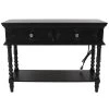Mona 32 in. Black Rectangle Wood Console Table with 2-Drawers by Decor Therapy