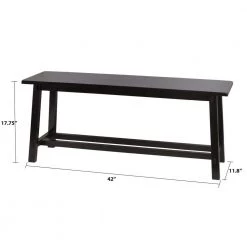 Kyoto Black Bench by Decor Therapy -Decor Therapy Sale black decor therapy dining benches fr1481 c3 1000