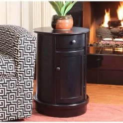Keaton Black Storage End Table by Decor Therapy -Decor Therapy Sale black decor therapy end side tables fr8623 31 1000