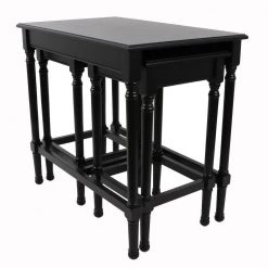 Miranda Black Nesting Tables (Set of 3) by Decor Therapy -Decor Therapy Sale black decor therapy end side tables mp2026 1f 1000