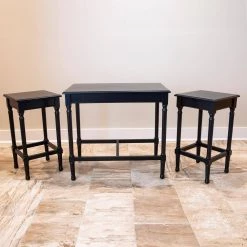 Miranda Black Nesting Tables (Set of 3) by Decor Therapy -Decor Therapy Sale black decor therapy end side tables mp2026 31 1000