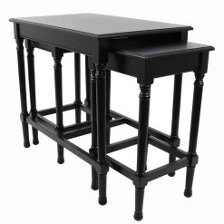 Miranda Black Nesting Tables (Set of 3) by Decor Therapy -Decor Therapy Sale black decor therapy end side tables mp2026 44 1000