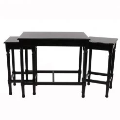 Miranda Black Nesting Tables (Set of 3) by Decor Therapy -Decor Therapy Sale black decor therapy end side tables mp2026 4f 1000