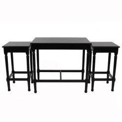Miranda Black Nesting Tables (Set of 3) by Decor Therapy