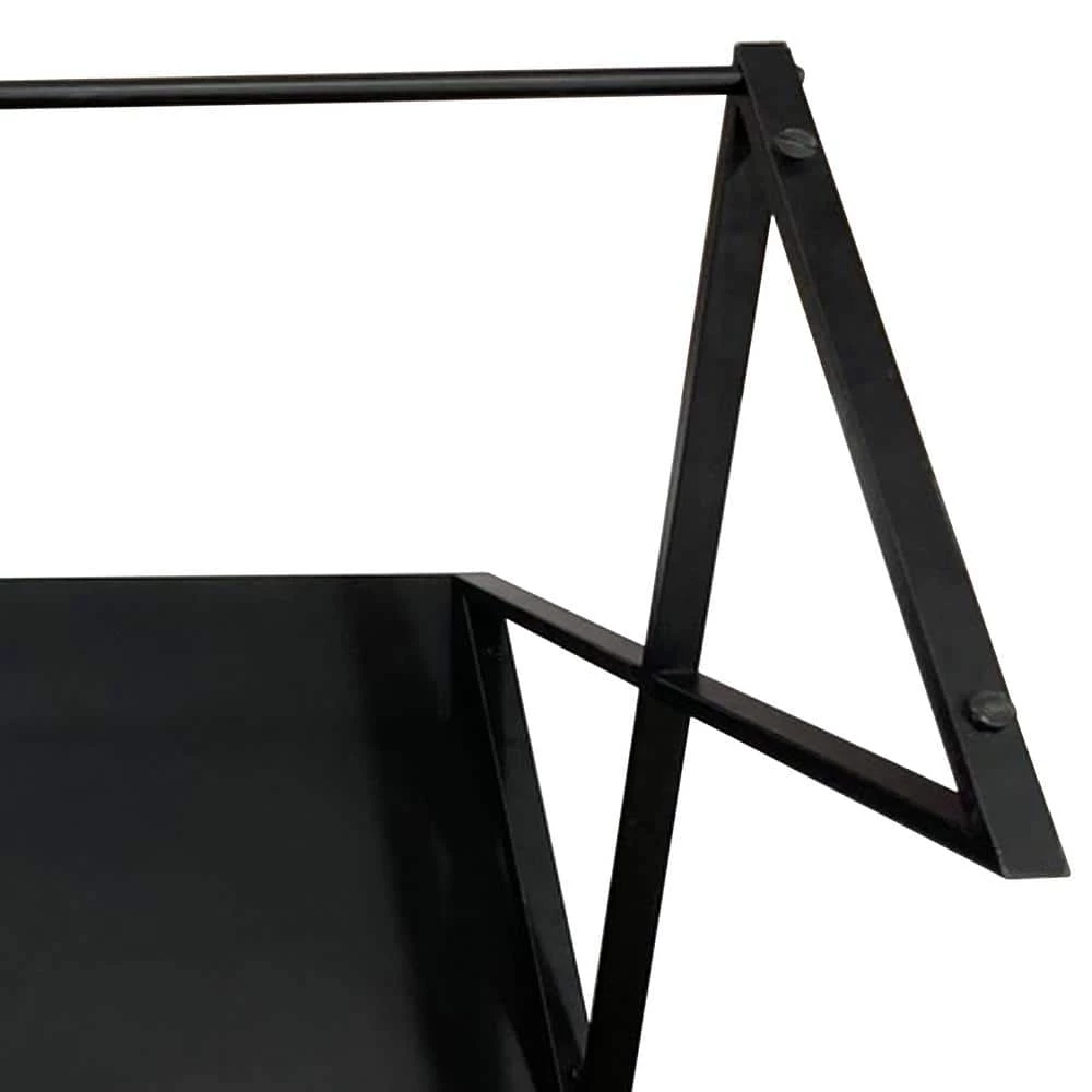 Warner 43 in. Rectangular Black Wood 3 Drawer Writing Desk with Cut-Out Drawer Handles by Decor Therapy 3 Warner 43 in. Rectangular Black Wood 3 Drawer Writing Desk with Cut-Out Drawer Handles by Decor Therapy - Image 3