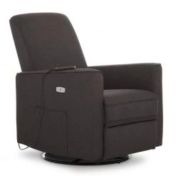 Charcoal Harlow Deluxe Glider With Back Massager, Recliner, Rocker by Evolur -Decor Therapy Sale black evolur rockers gliders ottomans 612m chcl 4f 1000