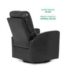 Habana Black Glider/Swivel Glider/Easy Assembly Glider Chair by Evolur 8 Habana Black Glider/Swivel Glider/Easy Assembly Glider Chair by Evolur -Decor Therapy Sale black evolur rockers gliders ottomans 6199 blk 1f 1000