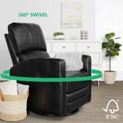 Habana Black Glider/Swivel Glider/Easy Assembly Glider Chair by Evolur 9 Habana Black Glider/Swivel Glider/Easy Assembly Glider Chair by Evolur -Decor Therapy Sale black evolur rockers gliders ottomans 6199 blk 44 1000