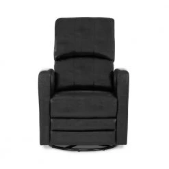 Habana Black Glider/Swivel Glider/Easy Assembly Glider Chair by Evolur