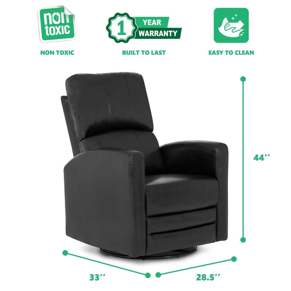 Habana Black Glider/Swivel Glider/Easy Assembly Glider Chair by Evolur 2 Habana Black Glider/Swivel Glider/Easy Assembly Glider Chair by Evolur - Image 2