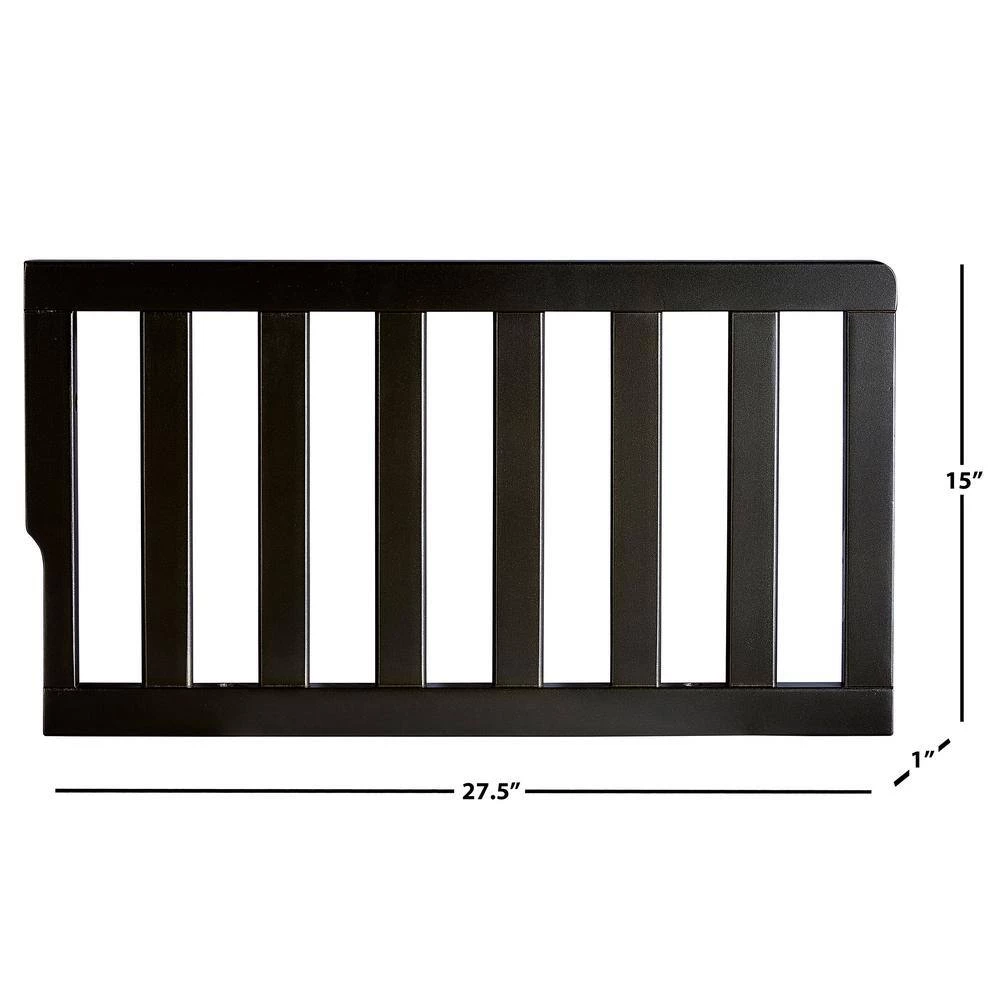 Convertible Crib Black Toddler Guard Rail by Evolur 2 Convertible Crib Black Toddler Guard Rail by Evolur - Image 2
