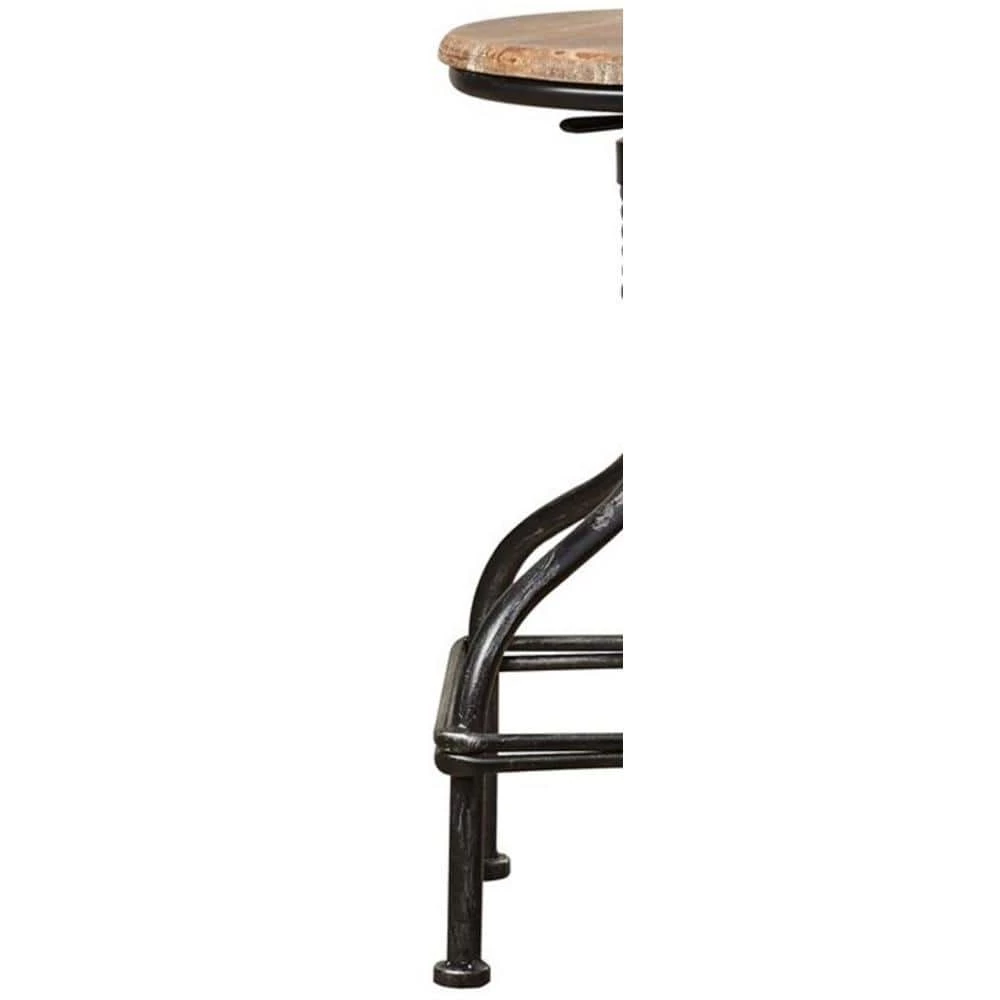 Calico Collection Black and Grey 19.7 in. Swivel Stool by 4D Concepts 2 Calico Collection Black and Grey 19.7 in. Swivel Stool by 4D Concepts - Image 2