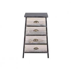 Claremont 4-Drawer Black and Gray Metal Chest (18 in. x 31 in.) by 4D Concepts