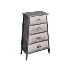 Claremont 4-Drawer Black and Gray Metal Chest (18 in. x 31 in.) by 4D Concepts -Decor Therapy Sale black metal 4d concepts chest of drawers 683019 77 1000