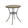 Wales Stone Collection 27 in. Black Slate Top Round table by 4D Concepts