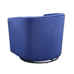Kappa Blue Velvet Upholstered Swivel Chair by 4D Concepts -Decor Therapy Sale blue 4d concepts accent chairs 234877 c3 1000