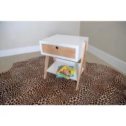 Bright White Natural Wood Side Table by Decor Therapy -Decor Therapy Sale bright white and natural wood finish decor therapy end side tables fr8777 1d 1000