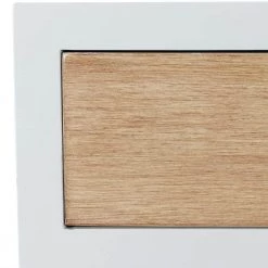 Bright White Natural Wood Side Table by Decor Therapy -Decor Therapy Sale bright white and natural wood finish decor therapy end side tables fr8777 44 1000