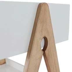 Bright White Natural Wood Side Table by Decor Therapy -Decor Therapy Sale bright white and natural wood finish decor therapy end side tables fr8777 76 1000