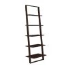 Lytle Creek 72.4 in. 4 Shelf Brown Wood Ladder Bookcase by 4D Concepts