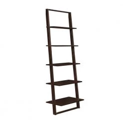 Lytle Creek 72.4 in. 4 Shelf Brown Wood Ladder Bookcase by 4D Concepts