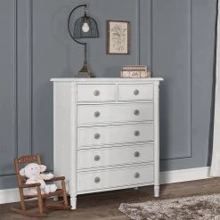 Julienne Brush White Chest by Evolur -Decor Therapy Sale brush white evolur accent cabinets 839 tbw 31 1000